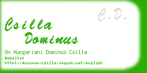 csilla dominus business card